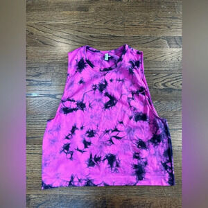 SOULCYCLE Pink Tiedye Seamless Tank Size Small Barbiecore